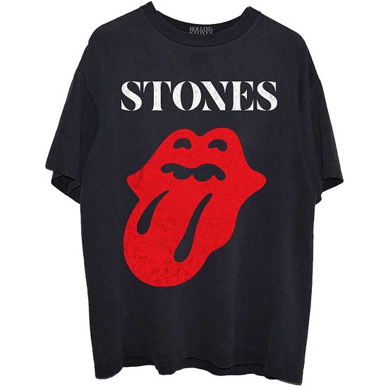 The Rolling Stones Unisex T-Shirt: Sixty Classic Vintage Solid Tongue - The Rolling Stones - Fanituote -  - 5056561038858 - 