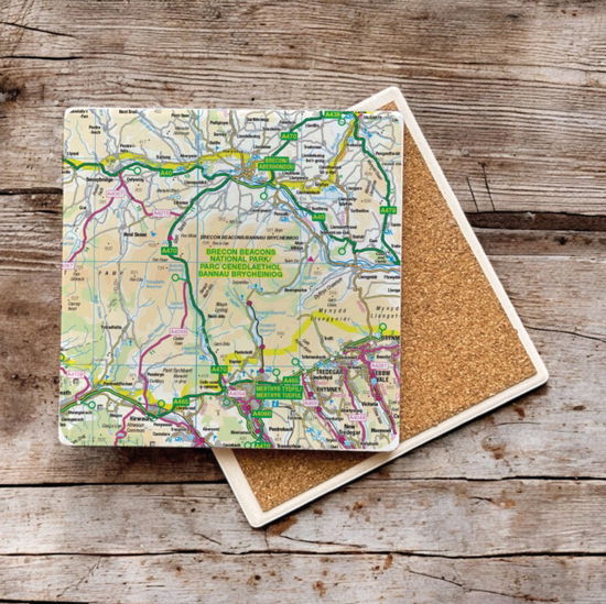 Cover for OS Map Ceramic Single Coaster - Brecon Beacons National Park (MERCH) (2025)