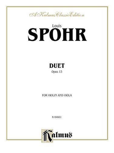 Cover for Louis · Spohr Duet Op 13 (Taschenbuch) [Kalmus edition] (1985)