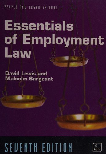 Cover for Lewis · Essentials of Employement Law (Pocketbok) (2002)