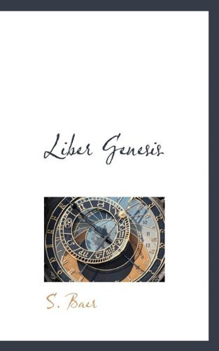 Cover for S. Baer · Liber Genesis (Hardcover Book) [Hebrew edition] (2009)