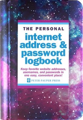 Galaxy Internet Address & Password Logbook - Inc Peter Pauper Press - Bücher - Peter Pauper Press - 9781441333858 - 25. September 2019