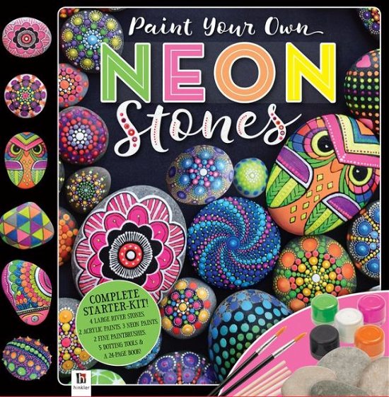 Paint Your Own Neon Stones Box Set - Rock Painting Kit - Hinkler Pty Ltd - Bøger - Hinkler Books - 9781488905858 - 1. november 2016