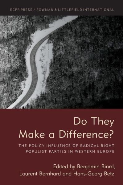 Cover for Do They Make a Difference?: The Policy Influence of Radical Right Populist Parties in Western Europe (Paperback Book) (2021)