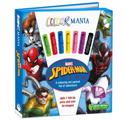 Cover for Marvel Entertainment International Ltd · Marvel Spider-Man: Colourmania - Colouring Book and Felt-tip Pens (Taschenbuch) (2024)