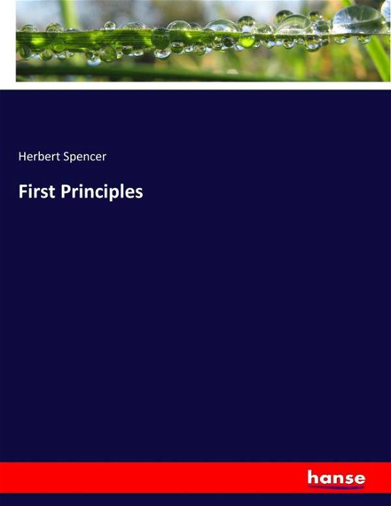 Cover for Spencer · First Principles (Buch) (2017)