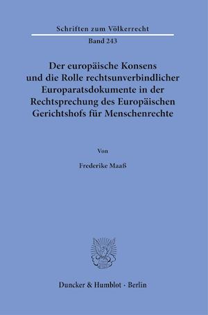 Cover for Maaß · Der europäische Konsens und die Ro (N/A) (2021)