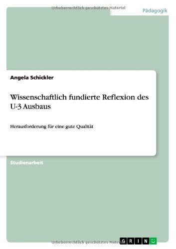Cover for Angela Schickler · Wissenschaftlich Fundierte Reflexion Des U-3 Ausbaus (Paperback Book) [German edition] (2011)