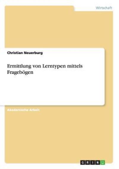 Cover for Neuerburg · Ermittlung von Lerntypen mitt (Book) (2017)