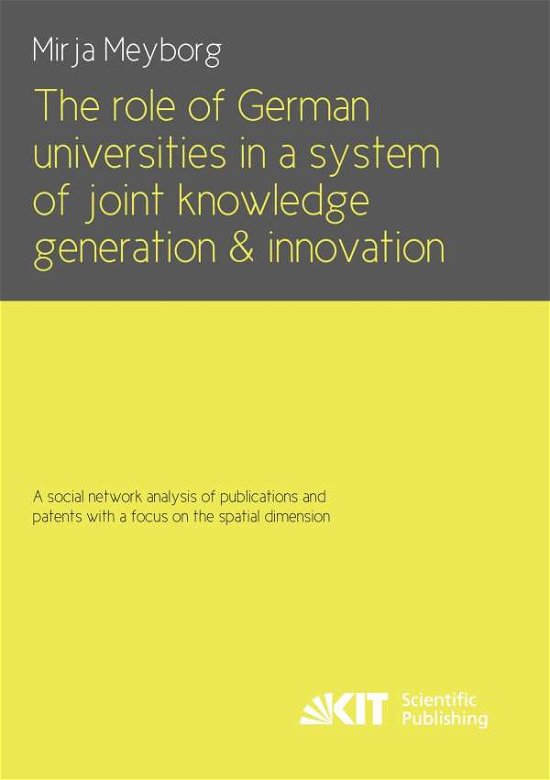 Cover for Meyborg · The role of German universities (Bok) (2014)