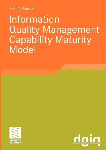 Cover for Sasa Baskarada · IQM-CMM: Information Quality Management Capability Maturity Model - Ausgezeichnete Arbeiten Zur Informationsqualitat (Taschenbuch) [2010 edition] (2009)