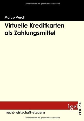 Cover for Marco Verch · Virtuelle Kreditkarten Als Zahlungsmittel (Pocketbok) [German edition] (2008)
