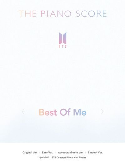 BTS · Piano Score: BTS - Best of Me (Bog) (2024)