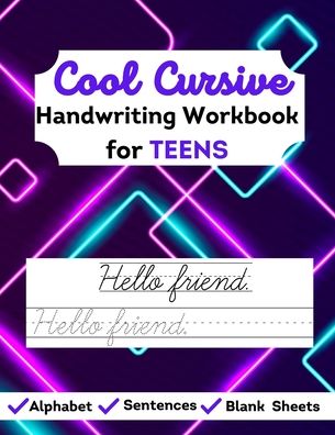 Cover for Kidzees Books · Cool Cursive Handwriting Workbook for Teens: Learn &amp; Practice cursive, letter tracing &amp; sentences (suitable for beginner adults) (Pocketbok) (2021)