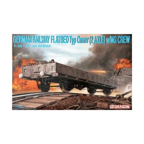 1/35 German Railway Flatbed Ommr 2 Axle Mg Crew - Dragon - Merchandise - Marco Polo - 0089195860859 - 