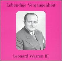 Legendary Voices Iii: Lenoard Warren - Lenoard Warren - Musique - PREISER - 0717281895859 - 24 février 2004