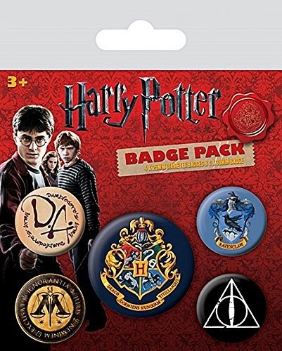 HARRY POTTER - Pack 5 Badges - Hogwarts - Hole In The Wall - Fanituote -  - 5050293804859 - maanantai 1. helmikuuta 2021