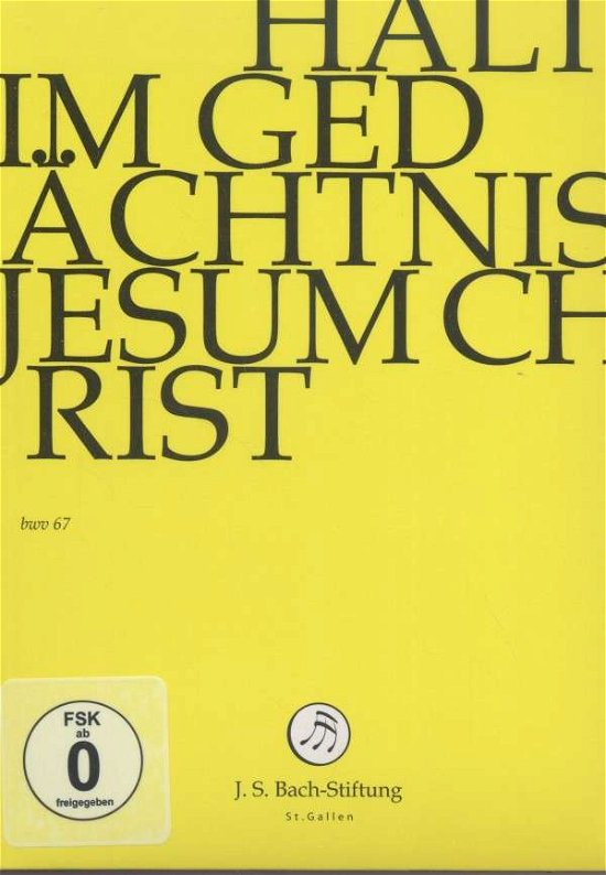 Cover for J.S. Bach-Stiftung / Lutz,Rudolf · Halt im Gedächtnis Jesum Christ (DVD) (2015)