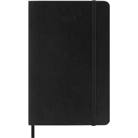 Cover for Moleskine · Moleskine 2024 12-Month Monthly Pocket Softcover Notebook: Black (Pocketbok) (2023)