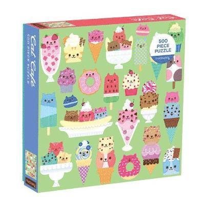 Cat Cafe 500 Piece Puzzle - Galison Mudpuppy - Board game - Galison - 9780735355859 - March 26, 2019