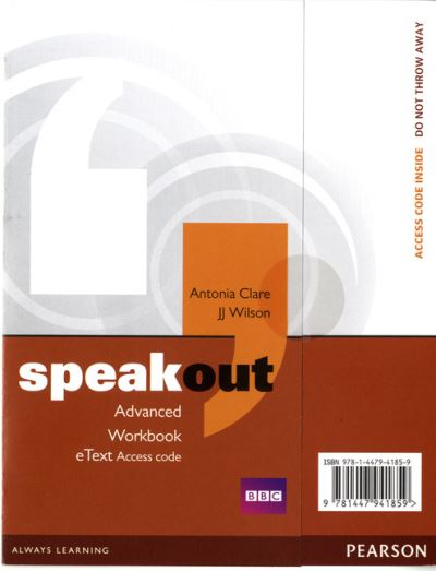 Speakout Advanced Workbook eText Access Card - speakout - Antonia Clare - Other - Pearson Education Limited - 9781447941859 - January 17, 2013