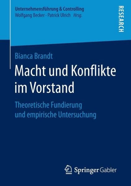 Cover for Brandt · Macht und Konflikte im Vorstand (Book) (2016)