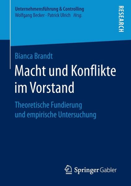 Cover for Brandt · Macht und Konflikte im Vorstand (Bok) (2016)