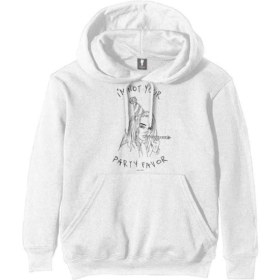 Cover for Billie Eilish · Billie Eilish Unisex Pullover Hoodie: Party Favor (White) (Hoodie)