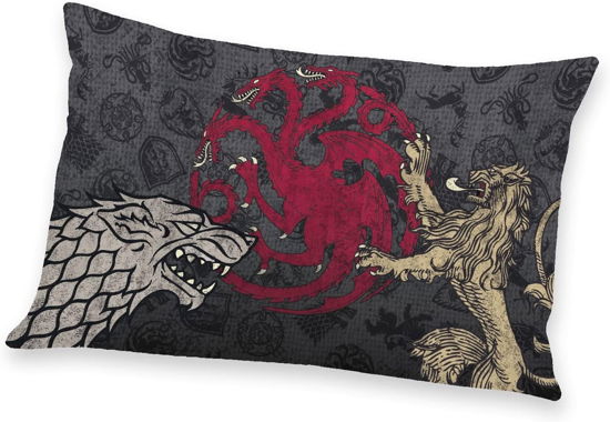 Game Of Thrones Soft Velboa Kissen Logos 30 x 50 c - Game Of Thrones - Fanituote - Klaus Herding GmbH - 4006891961860 - maanantai 25. heinäkuuta 2022