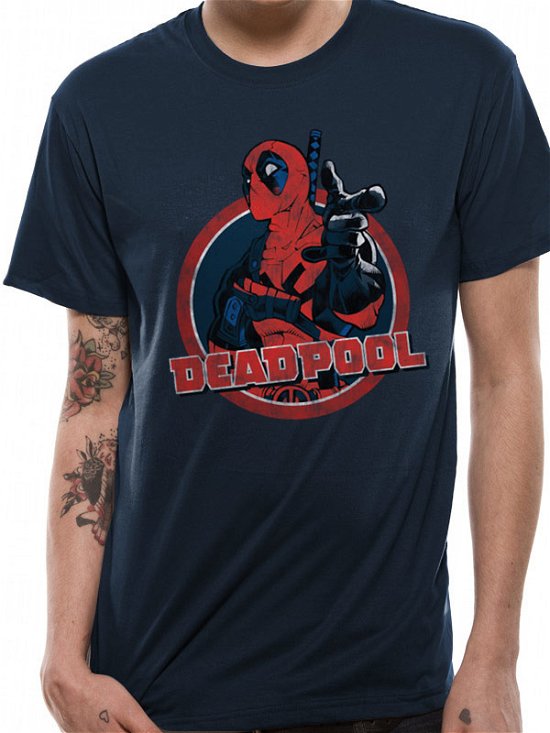 Cover for Deadpool · T-shirt (Unisex-s) Logo Point (Blue) (MERCH)