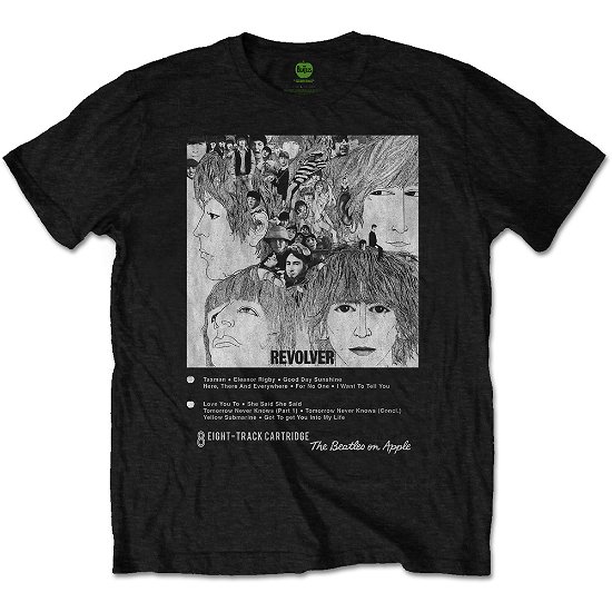 The Beatles Unisex T-Shirt: Revolver 8 Track - The Beatles - Merchandise - Apple Corps - Apparel - 5055979972860 - 