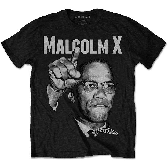 Cover for Malcolm X · Malcolm X Unisex T-Shirt: Pointing (T-shirt) [size S] [Black - Unisex edition]