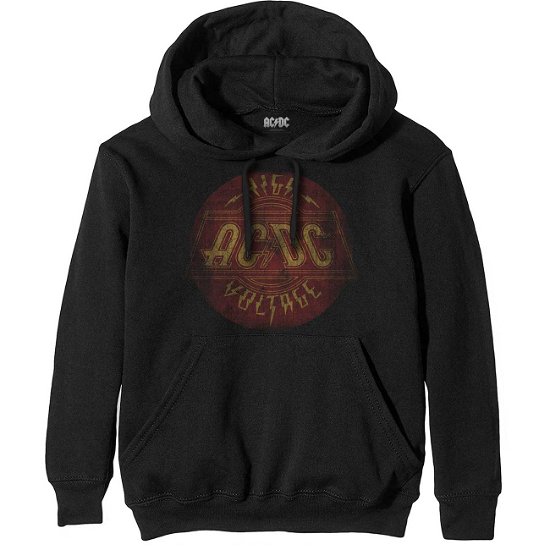 Cover for AC/DC · AC/DC Unisex Pullover Hoodie: High Voltage Vintage (Hoodie) [size S] [Black - Unisex edition]