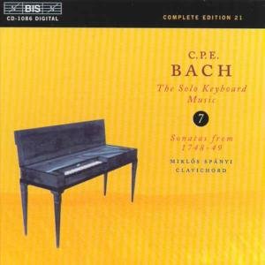 Solo Keyboard Music 7 - Bach,c.p.e. / Spanyi - Música - Bis - 7318590010860 - 27 de noviembre de 2001