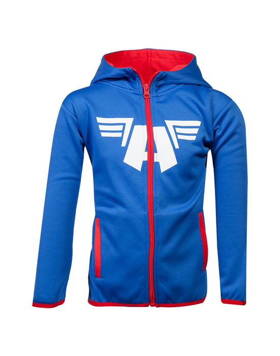 Marvel: Captain America Teq Blue (Felpa Con Cappuccio Bambino 98/104) - Sweat - Inne -  - 8718526308860 - 1 października 2019