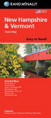 Rand McNally Easy to Read Folded Map: New Hampshire, Vermont State Map - Rand Mcnally - Books - RAND MCNALLY - 9780528025860 - October 15, 2021