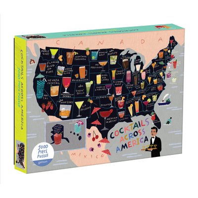 Cocktail Map Of The USA 1000 Piece Puzzle - Sarah McMenemy - Lautapelit - Galison - 9780735357860 - tiistai 15. tammikuuta 2019