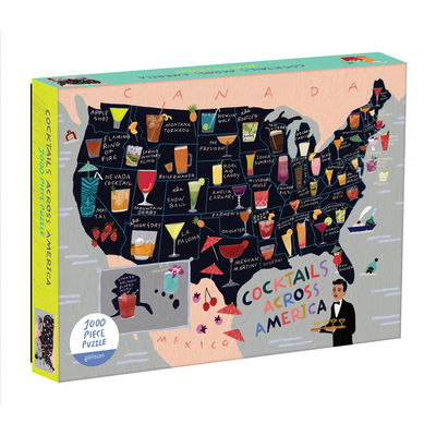 Cocktail Map Of The USA 1000 Piece Puzzle - Sarah McMenemy - Jeu de société - Galison - 9780735357860 - 15 janvier 2019