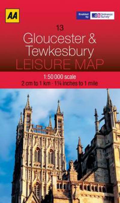 Cover for Aa Publishing · Gloucester and Tewkesbury - Aa Leisure Maps (Landkart) (2012)
