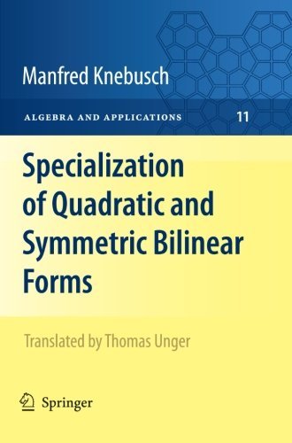 Cover for Manfred Knebusch · Specialization of Quadratic and Symmetric Bilinear Forms - Algebra and Applications (Pocketbok) (2012)