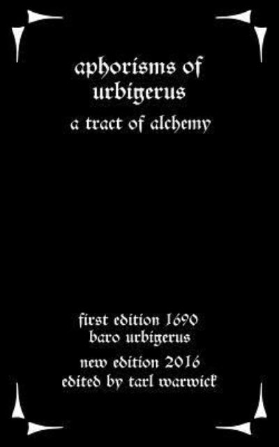 Cover for Baro Urbigerus · Aphorisms of Urbigerus (Paperback Book) (2016)