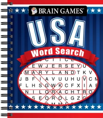 Cover for Ltd. Publications International · Brain Games - USA Word Search (#4) (Spiral Book) (2022)