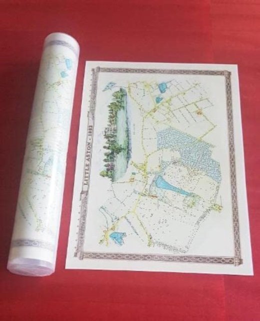 Little Aston 1887 - Old Map Supplied Rolled in a Clear Two Part Screw Presentation Tube - Print size 45cm x 32cm - Mapseeker Archive Publishing - Books - Historical Images Ltd - 9781844917860 - November 23, 2011