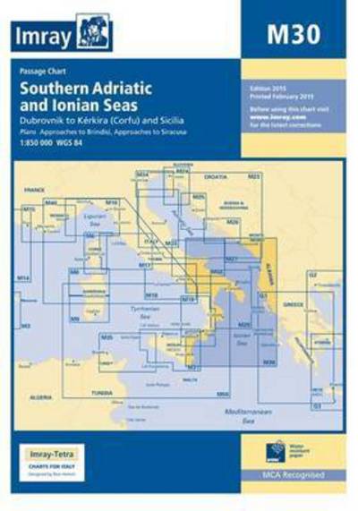 Cover for Imray · Imray Chart M30: Dubrovnik to Kerkira (Corfu) &amp; Sicilia - M Charts (Paperback Book) [Revised edition] (2015)