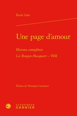 Cover for Emile Zola · Une Page d'Amour (Inbunden Bok) (2021)