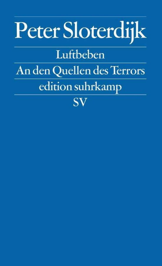 Cover for Peter Sloterdijk · Luftbeben (Buch)