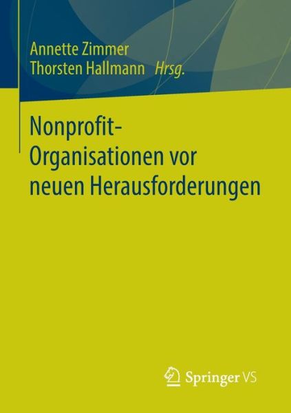 Cover for Nonprofit-Organisationen VOR Neuen Herausforderungen (Paperback Book) [1. Aufl. 2016 edition] (2015)