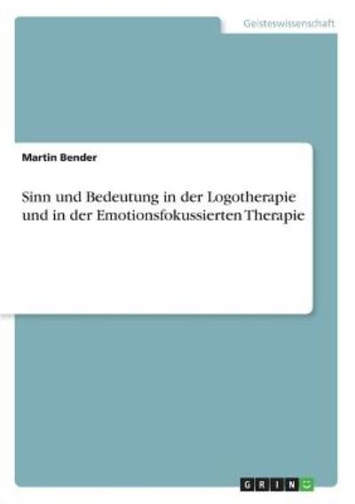 Cover for Bender · Sinn und Bedeutung in der Logoth (Book)