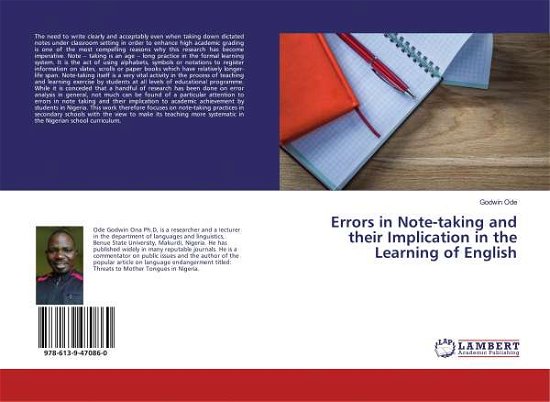 Errors in Note-taking and their Imp - Ode - Books -  - 9786139470860 - 