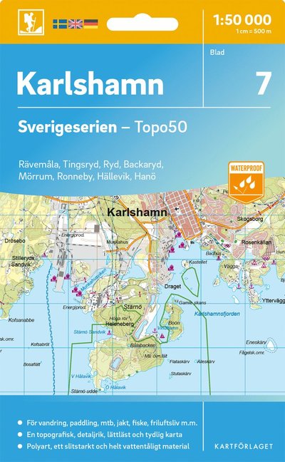 Cover for Karlshamn - Sverigeserien Topo50 (Map) (2025)